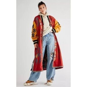 ISO Free People Meadow varsity longline jacket